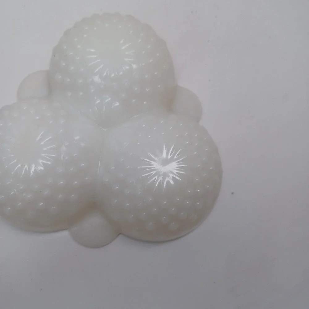 Vintage White Milk Glass Hobnail 3 Compartment Relish Dish Beaded Rim 7 inch
